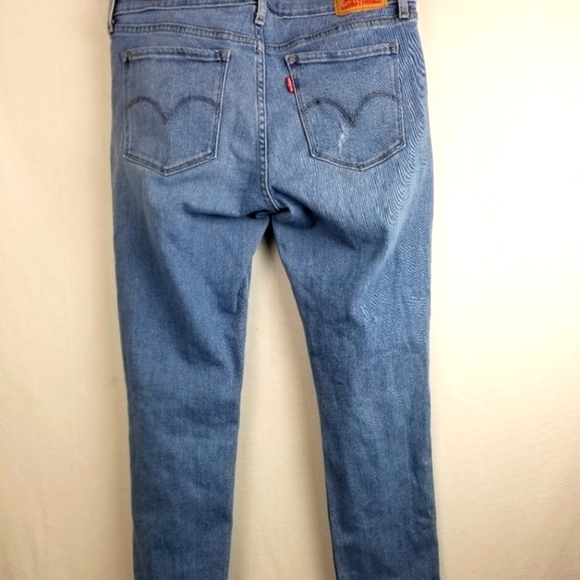 Levi's 711 Skinny Distressed Medium Wash Jeans Size 29 - Picture 8 of 15